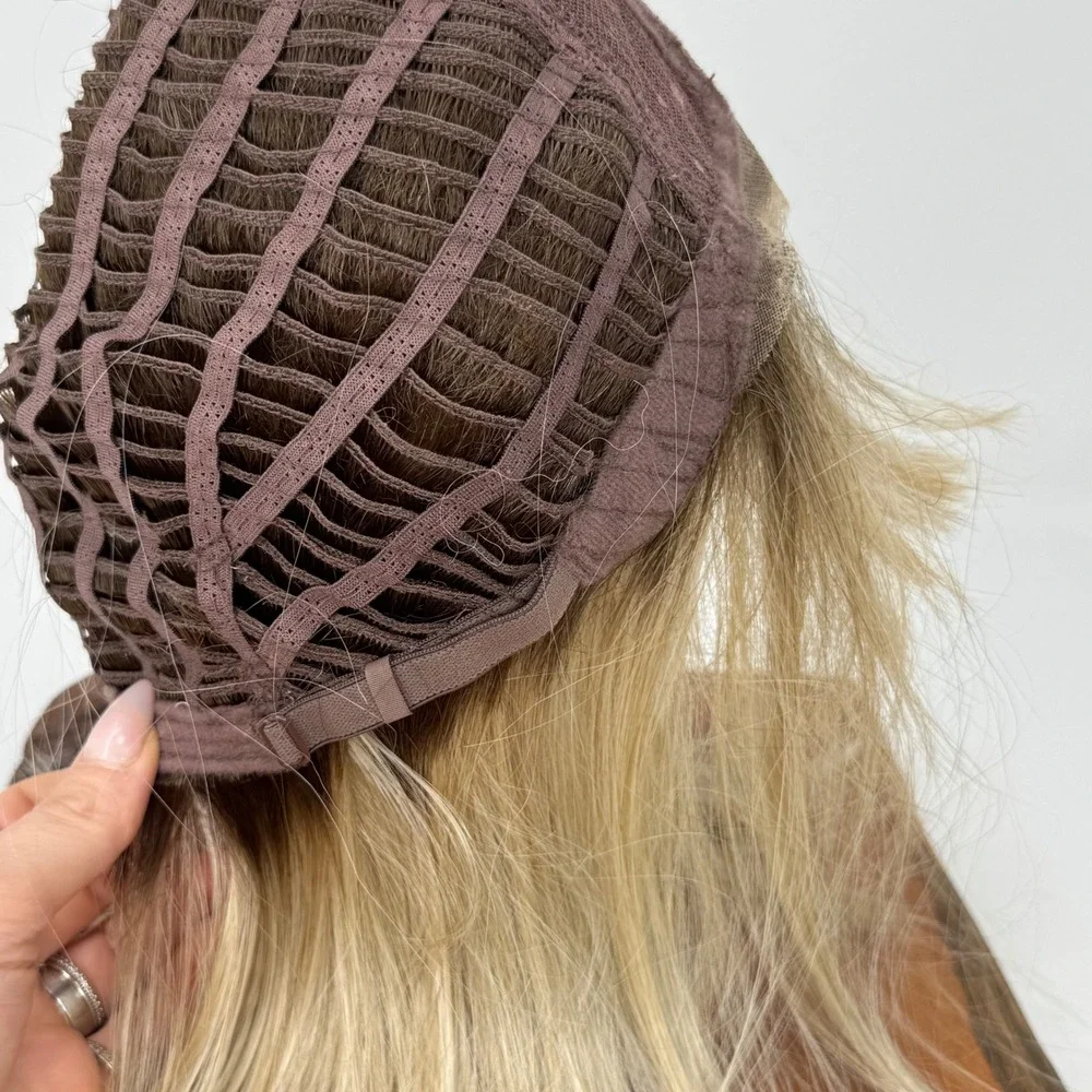 Wigs for Every Woman Wig & Wig Care Naples Blonde Ombre Dark Roots with Bangs